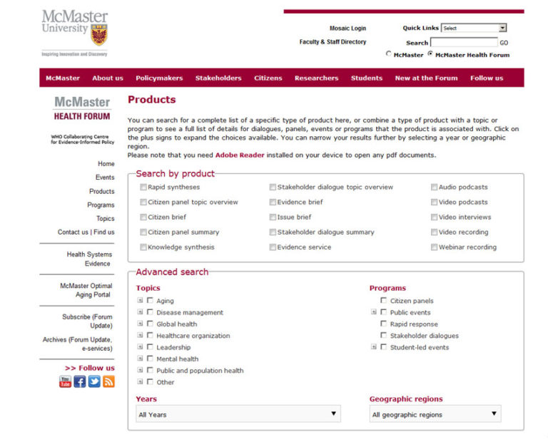 McMaster Health Forum Electra Communications